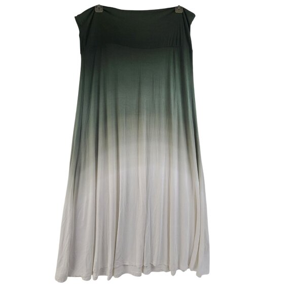 NEW LuLaRoe 3XL Green to White Ombré Slinky Rayon Fabric Maxi Skirt Dress - Picture 9 of 10
